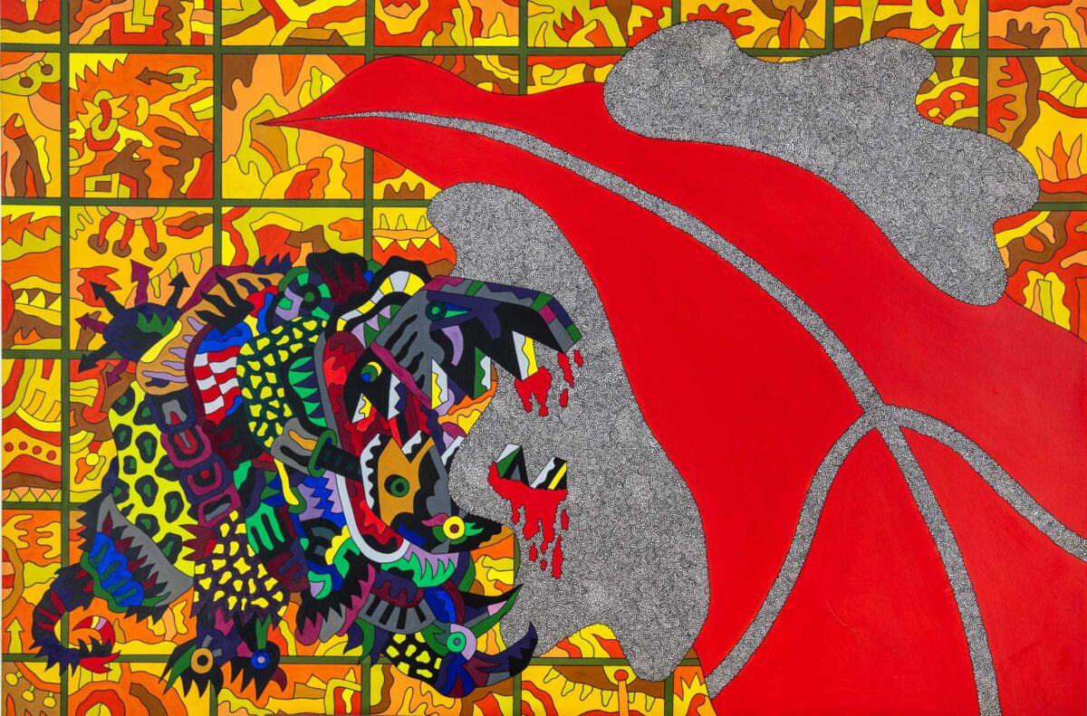 Αλέξης Ακριθάκης, «Ohne Titel», 1969, 100x150 εκ., τέμπερα και μελάνι σε χαρτί. © The Estate of Alexis Akrithakis. Φωτ.: Χλόη Ακριθάκη.