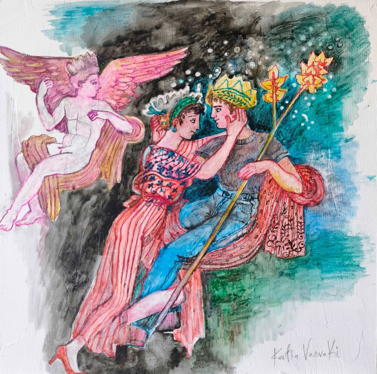 Έργο της Κάτιας Βαρβάκη από την έκθεση «Έρως και Ψυχή». Πηγή εικόνας: Εθνικό Αρχαιολογικό Μουσείο.