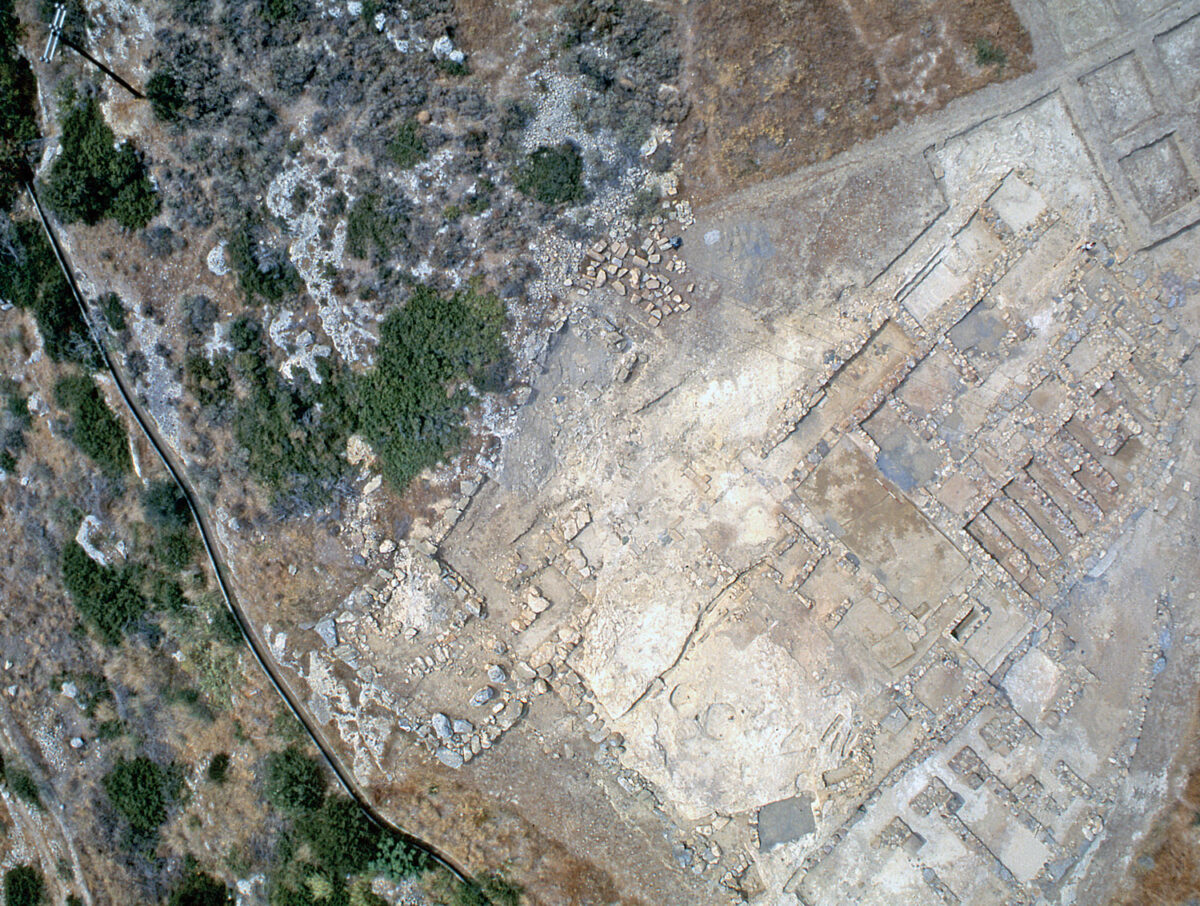 Αεροφωτογραφία του Λόφου Ι από νότια.