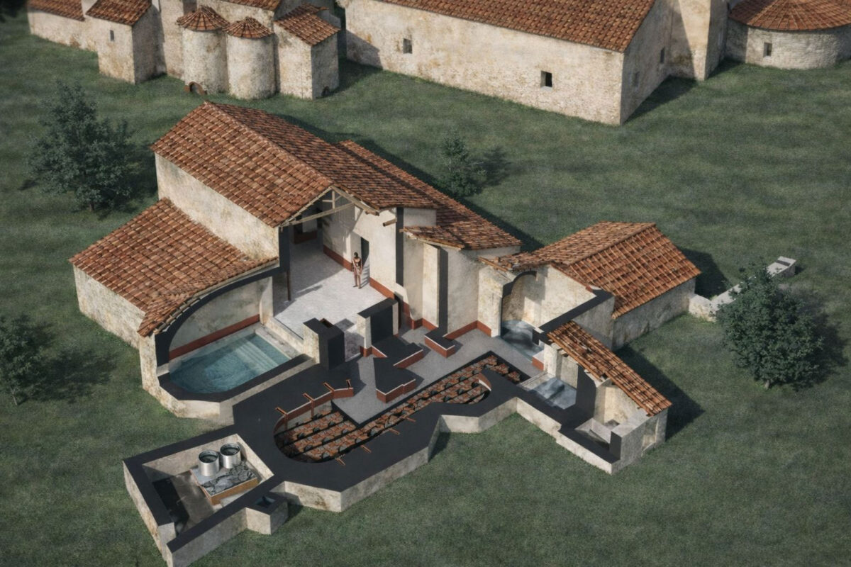 Τομή αναπαράστασης της Δυτικής Πτέρυγας. Πηγή εικόνας: ΥΠΠΟ.