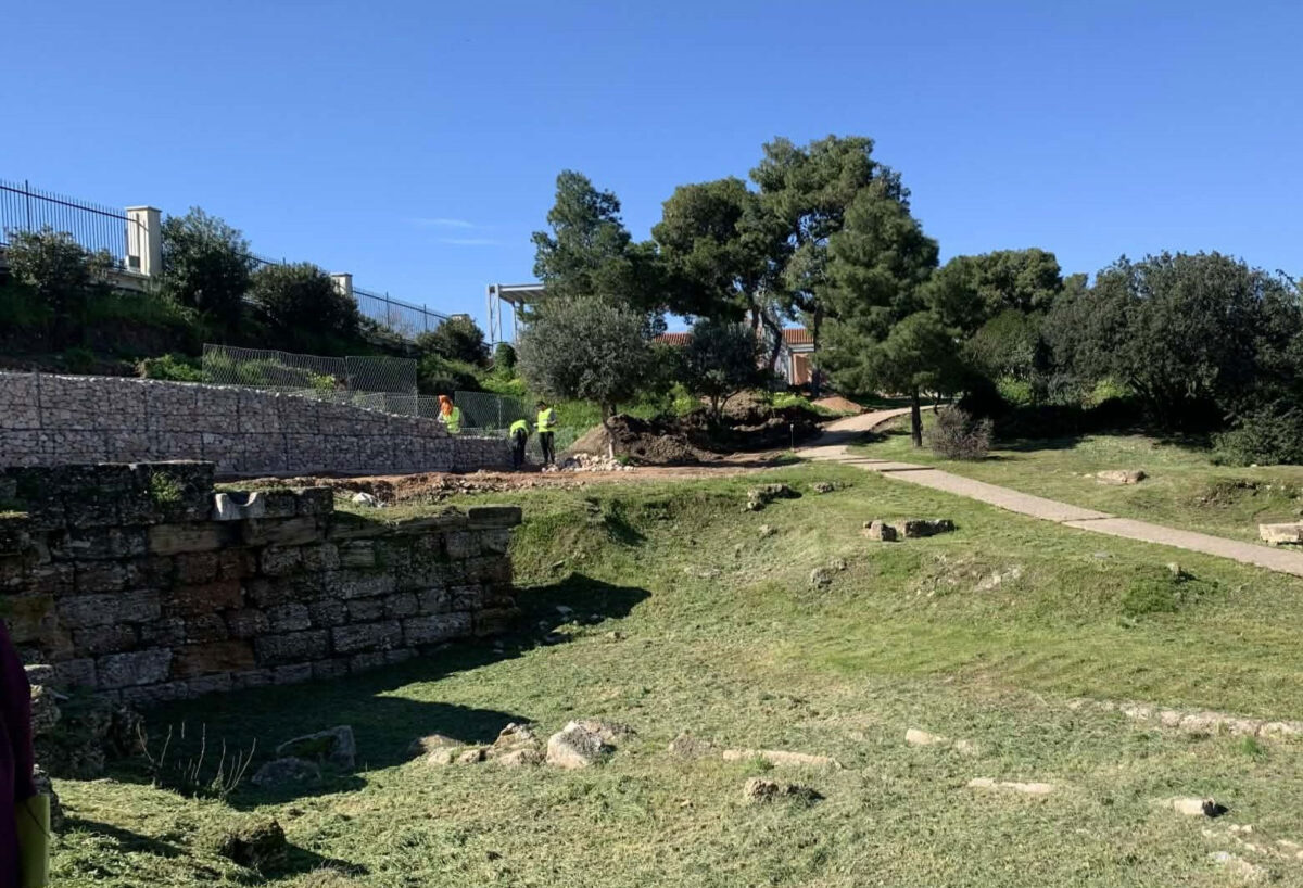 Εργασίες σε εξέλιξη στον αρχαιολογικό χώρο του Κεραμεικού. Πηγή εικόνας: ΥΠΠΟ.