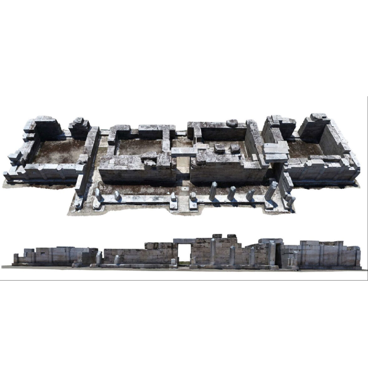 Το προσκήνιο του αρχαίου θεάτρου Λάρισας. Πηγή εικόνας: ΥΠΠΟ.