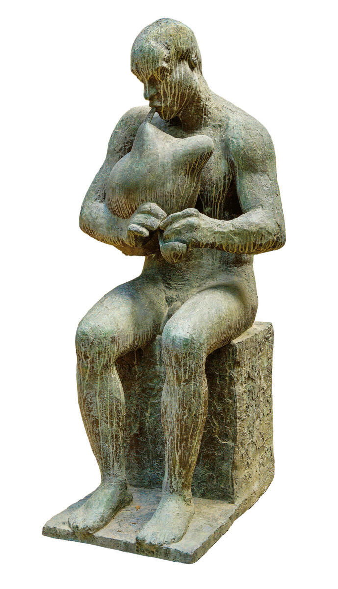 Ο Γκάιντας, Αθήνα, χ.χ., μπρούντζος, 161x76x83 εκ., ιδιωτική συλλογή. Πηγή εικόνας: Μουσείο Μπενάκη.