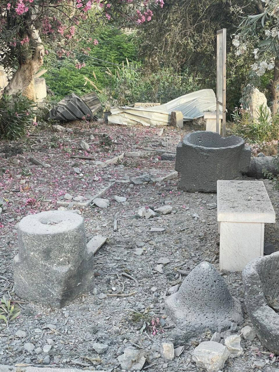 Kαταστροφές στον αρχαιολογικό χώρο της Τύρου. Πηγή: Υπουργείο Πολιτισμού  του Λιβάνου.