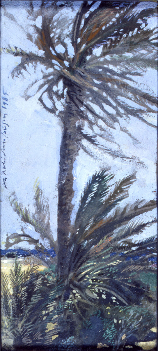 Αλέκος Λεβίδης, «Κουφονήσι, φοίνικας 1985», ιδιωτική συλλογή. Πηγή εικόνας: Μουσείο Μπενάκη.